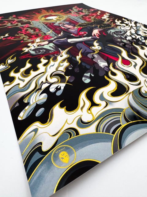 Poster "Eternal Flames" - Gold+Vernis A3